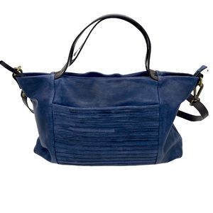 Nino Bossi Handbags Denim Blue Elana Leather Satchel